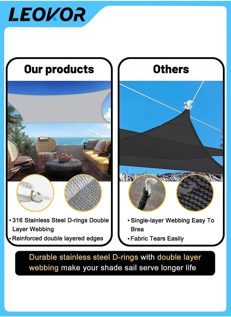 LEOKOR 3*3M Camping Tent,Sun Shade Sail,95% UV Block Canopy,for Outdoor/Patios/Garden/Backyard/Pergola/Decking/Swimming Pool  - Image 4