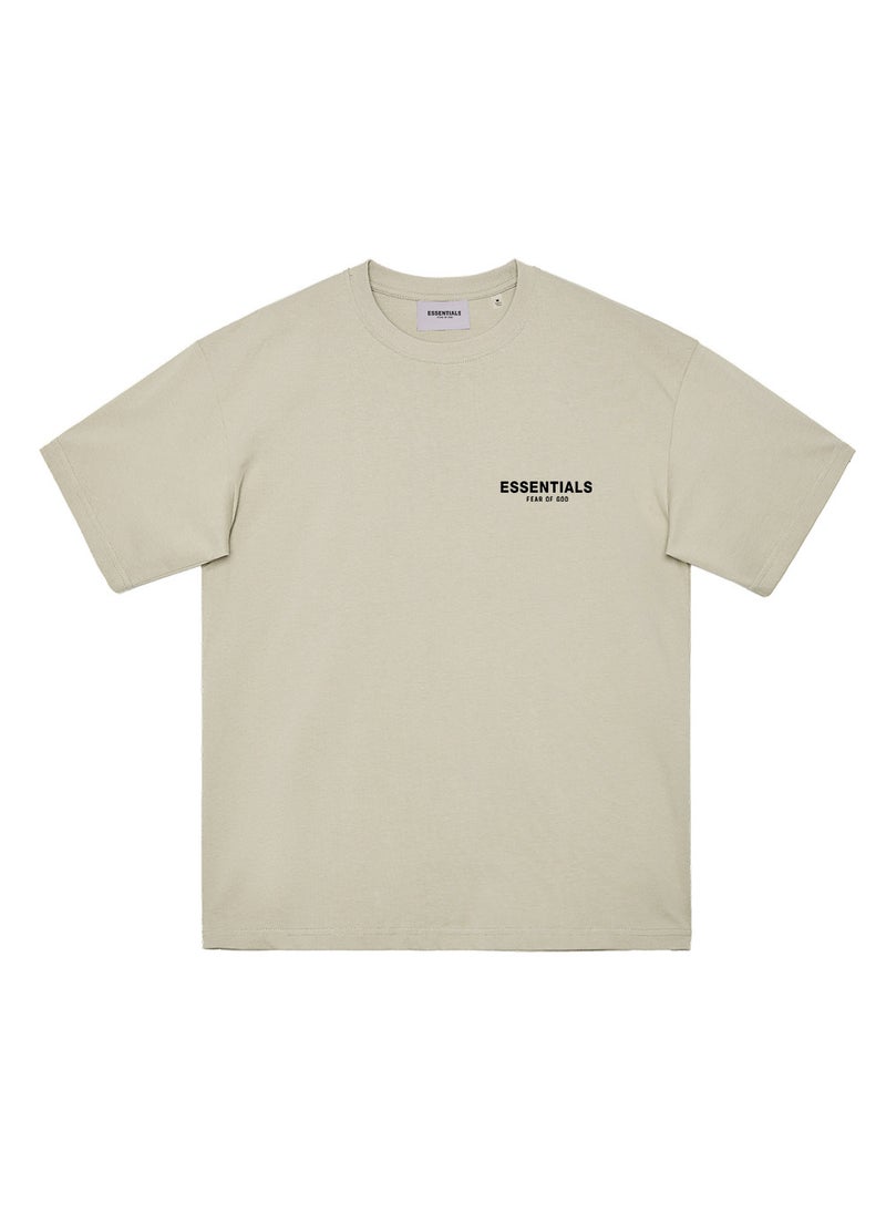 Generic - FOG Double Line ESSENTIALS Season 8 SS22 Flocking Loose Large OS Short-sleeved T-shirt Men's High Street Trendy Brand - Image 1