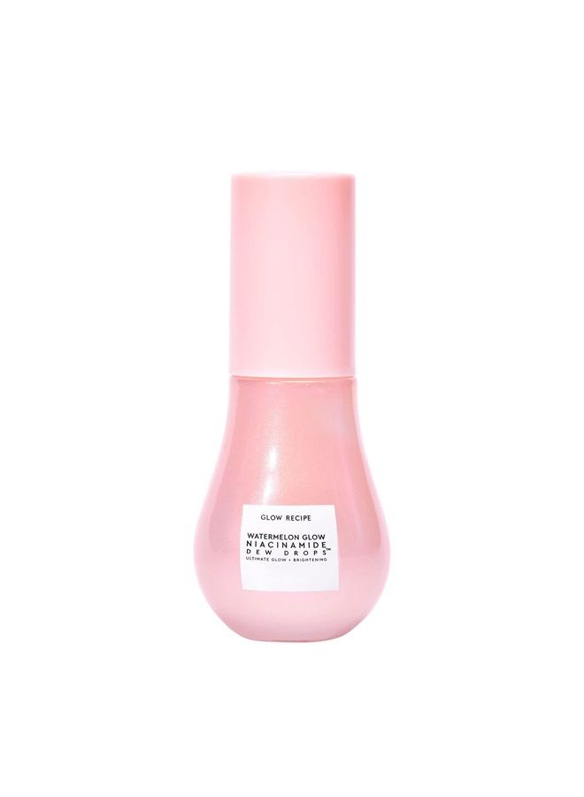 GLOW RECIPE قطرات نياكيناميد المتلألئة من البطيخ - سيروم مرطب مع حمض الهيالورونيك، زيت المورينغا + فيتامين E - سيروم وجه خفيف الوزن ومُضيء سائل - حجم السفر (15 مل) - Image 1