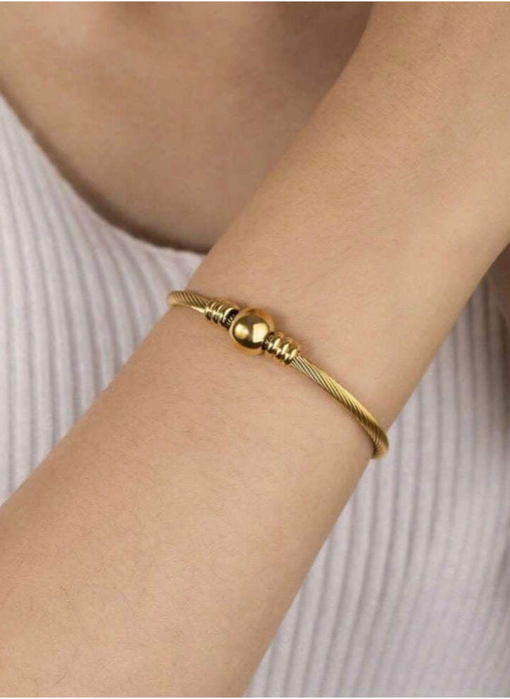 JewelryPalace 18k Gold Plated Stainless Steel Bracelet For Women  - Image 2