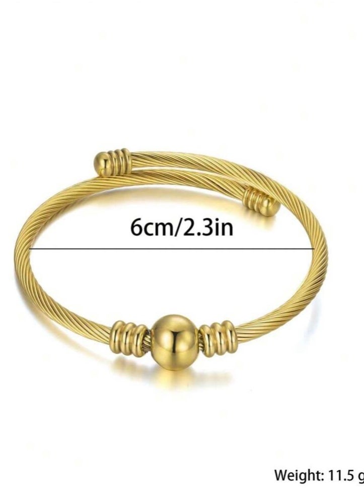 JewelryPalace 18k Gold Plated Stainless Steel Bracelet For Women  - Image 3