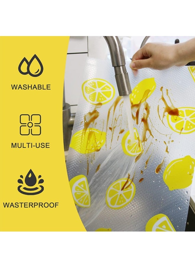 Refrigerator Liners Mats Washable and Reusable,Waterproof and Moisture-Proof Drawer Mat,BPA Free,Non Slip Dining Mat,for Fridge Glass Shelf, Cabinet, Drawer, Freezer Safe,45x150 cm(Lemon) - pzsku/ZBDCD1CD090AFEB63C99CZ/45/_/1723540831/849840c6-3850-49bc-ab97-169149627af9