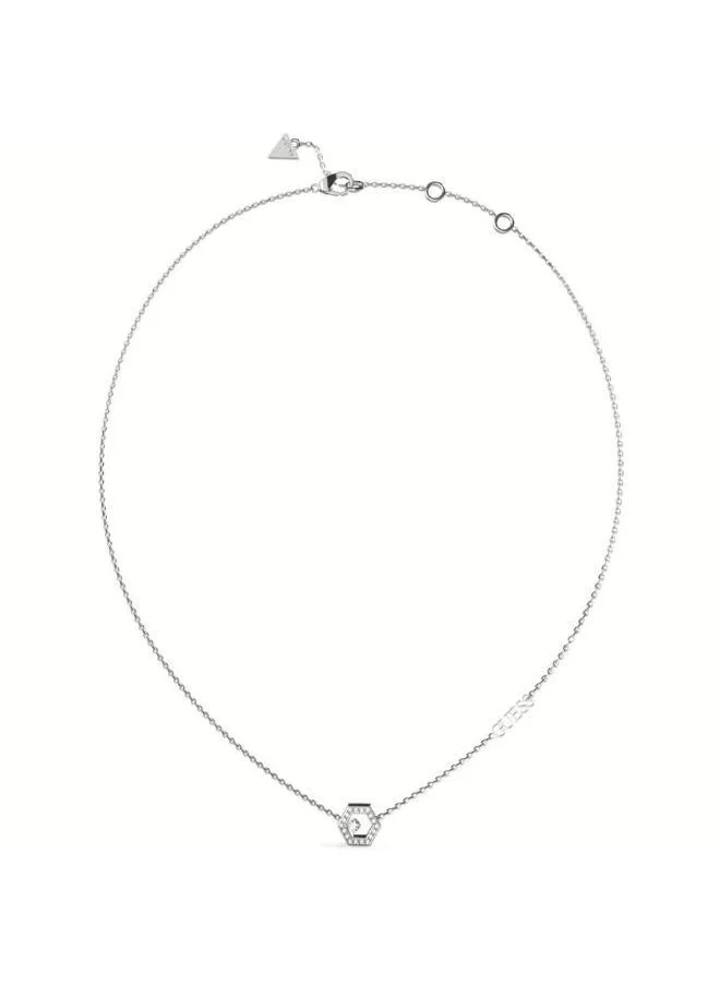 جس Hexagonal Crystals Necklace