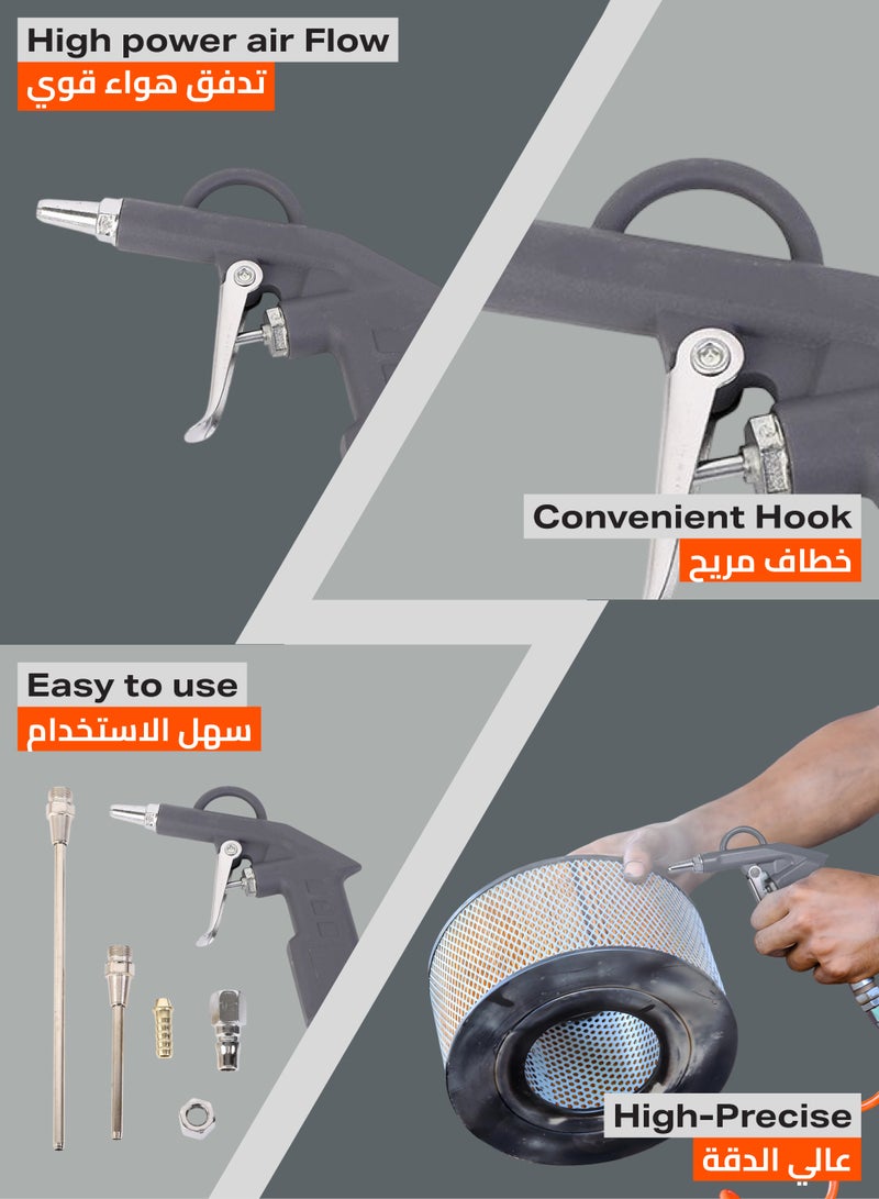LAWAZIM Pro7 Air Duster Set - High-Pressure Compressed Air Blower Gun with Precision Air Flow and Quick Connect - Equipment Cleaning, Automotive Maintenance, Workshop Dust Blowing, Electronics Maintenance - Image 3