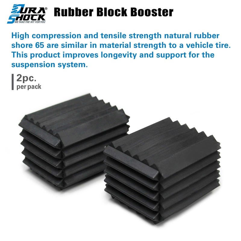Generic DuraSHOCK U.S. Coil Spring Block Boosters Series Pack, Automotive Performance Enhancement for Car Coil Spring Shock Absorption, Protection of Auto Suspension System (2" x 1.5" x 1.25")  - Image 2