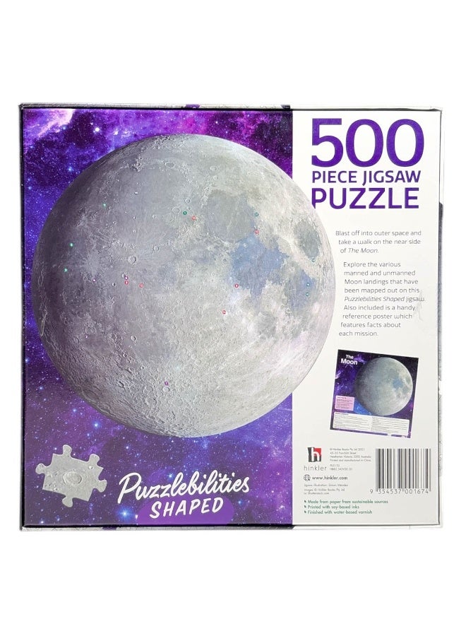Puzzlebilities Shaped 500Pc Jigsaw: The Moon - Image 4