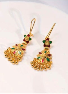 GOLDMAX Elegant 21k Gold Plated Drop Earrings For Women  - Image 3