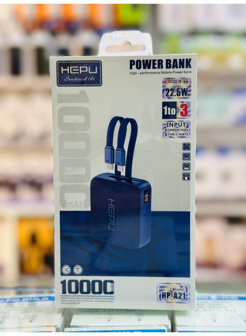 بنك طاقة HEPU بسعة 10000mAh – موديل HP-A21