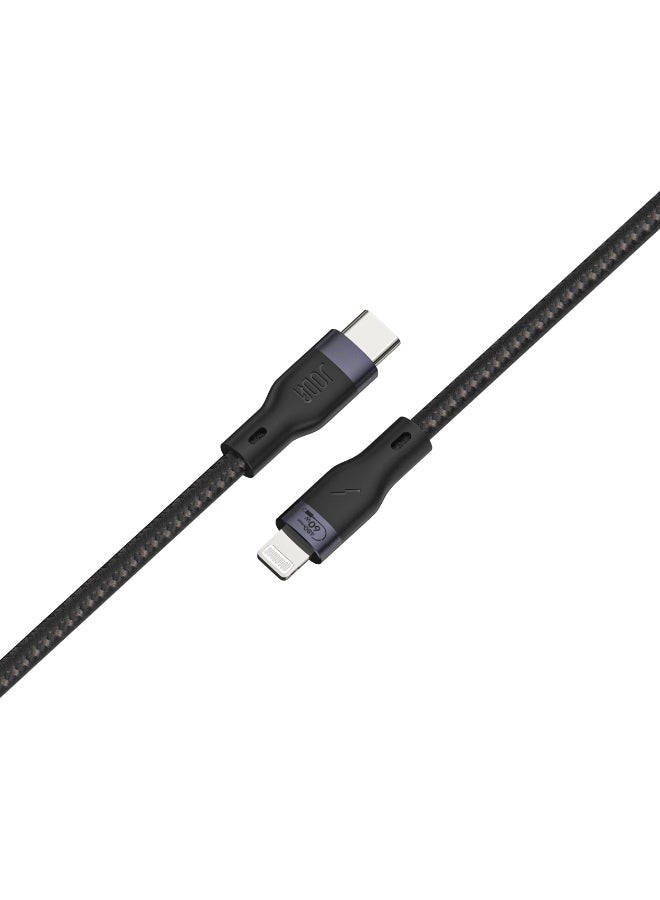 جودا كيبل C to L 60W نايلون مجدول 2 متر  أسود  – 🔌 شحن سريع 60 واط ⚡ – ، كابل شحن سريع 60 واط ⚡، كابل نايلون مجدول 💪، شحن سريع آمن 🛡️، كابل شحن للأجهزة الذكية 📱، شاحن متين 🔧، كابل شحن طويل العمر 🔋، شاحن جودا 🖤، شاحن كيبل سي 🔌، شحن فائق السرعة ⚡، كابل 2 متر 📏، شاحن للأيفون والاندرويد 📱🔋، كابل شحن قوي ومرن 💯. - Image 2