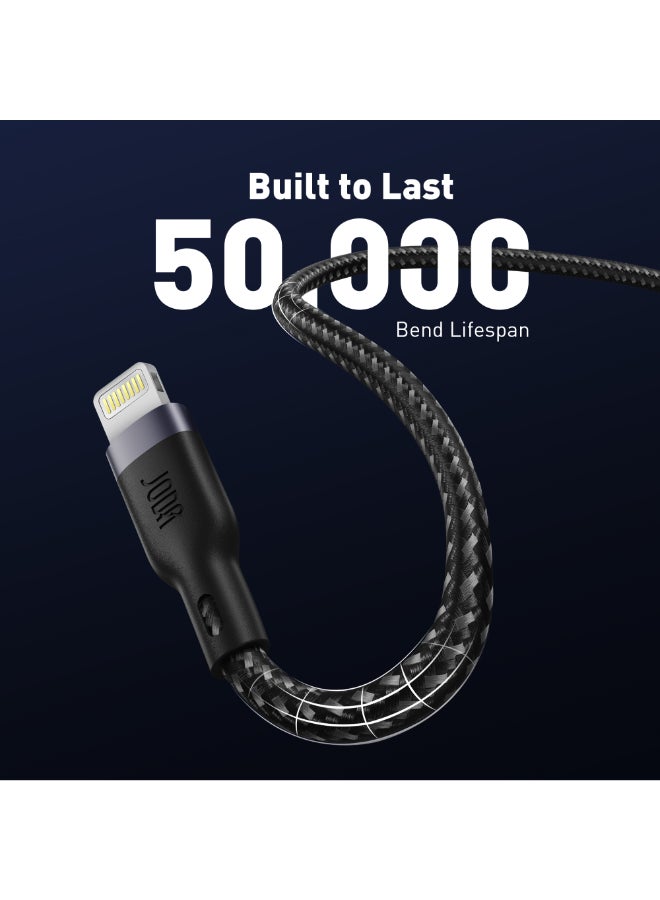 جودا كيبل C to L 60W نايلون مجدول 2 متر  أسود  – 🔌 شحن سريع 60 واط ⚡ – ، كابل شحن سريع 60 واط ⚡، كابل نايلون مجدول 💪، شحن سريع آمن 🛡️، كابل شحن للأجهزة الذكية 📱، شاحن متين 🔧، كابل شحن طويل العمر 🔋، شاحن جودا 🖤، شاحن كيبل سي 🔌، شحن فائق السرعة ⚡، كابل 2 متر 📏، شاحن للأيفون والاندرويد 📱🔋، كابل شحن قوي ومرن 💯. - Image 3
