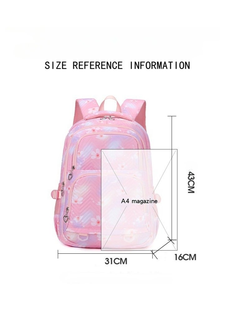 Stitch cartoon print embossed large capacity schoolbag for primary and secondary school students cute backpack light and fashionable backpack 31*43*16CM - Image 2