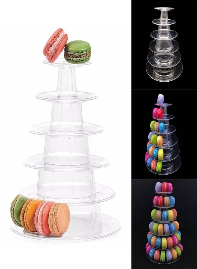 Candora 6 Tiers Round Macaron Tower Cake Stand dessert Display Rack for Wedding Birthday - Image 4