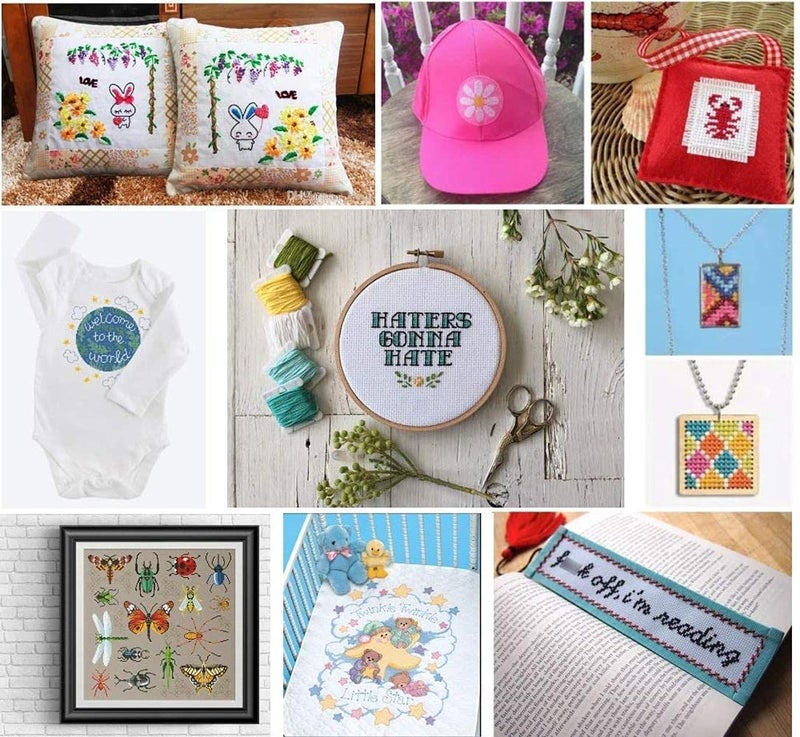 Diy Crafts 17723 Per Pack Cross Stitch Threads Friendship Bracelets Floss Crafts Floss Skeins Per Pack Set of Embroidery Pack of 10 Extra Blue - Image 3