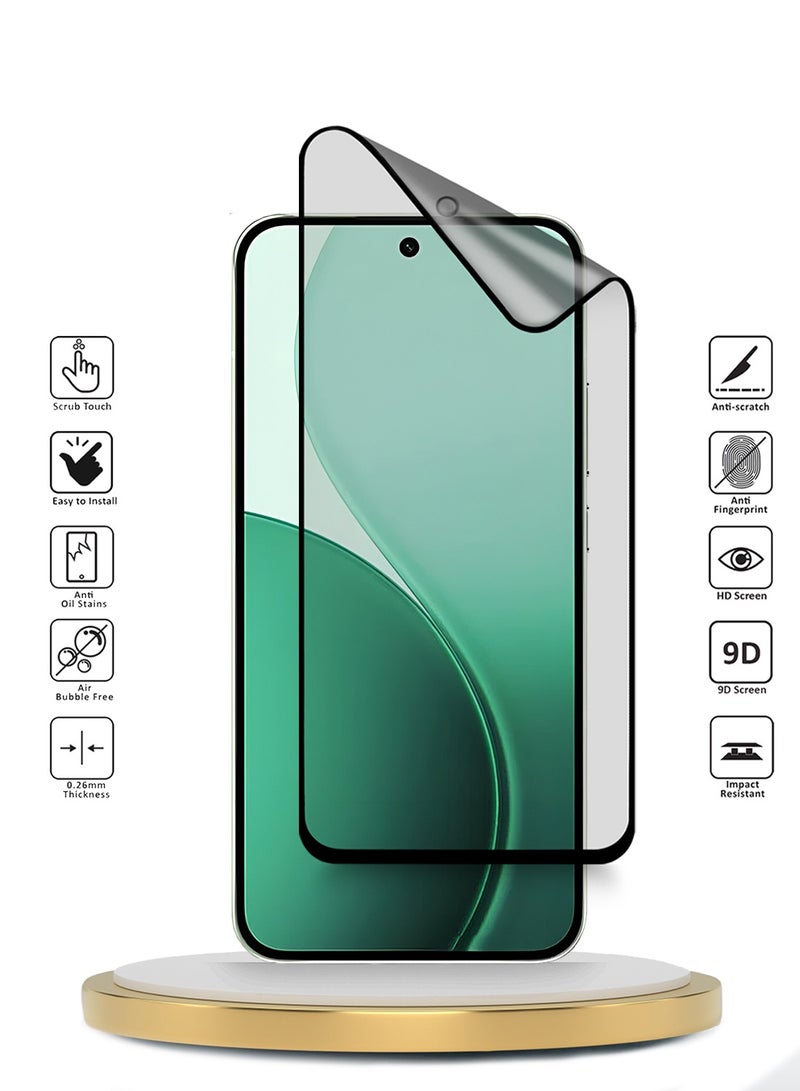 Wtech Oppo Reno14 5G 2025 Premium Nano Ceramic Full Glue Full Cover Matte Flexible Screen Protector (MSCNMN) - Clear/Black - Image 2