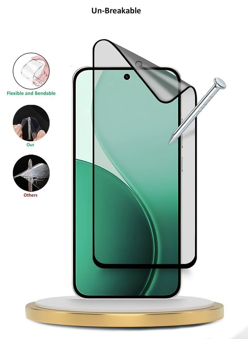 Wtech Oppo Reno14 5G 2025 Premium Nano Ceramic Full Glue Full Cover Matte Flexible Screen Protector (MSCNMN) - Clear/Black - Image 3
