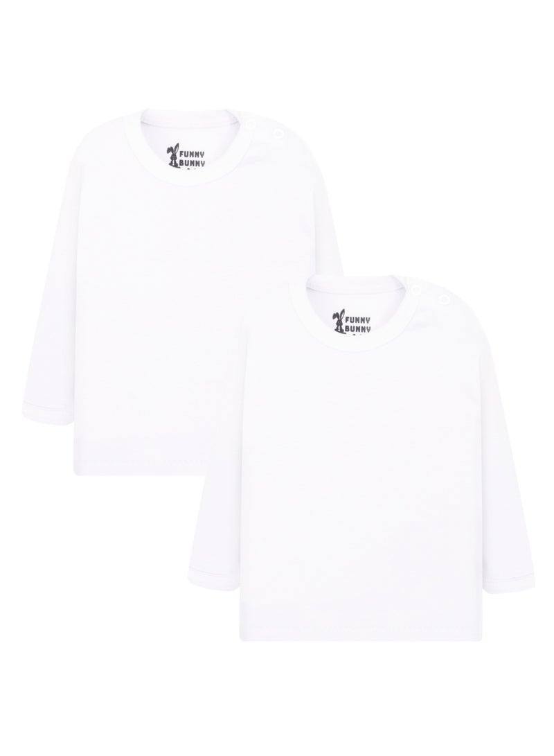 Funny Bunny Pack Of 2 Long Sleeve Undershirt For Baby - Image 1