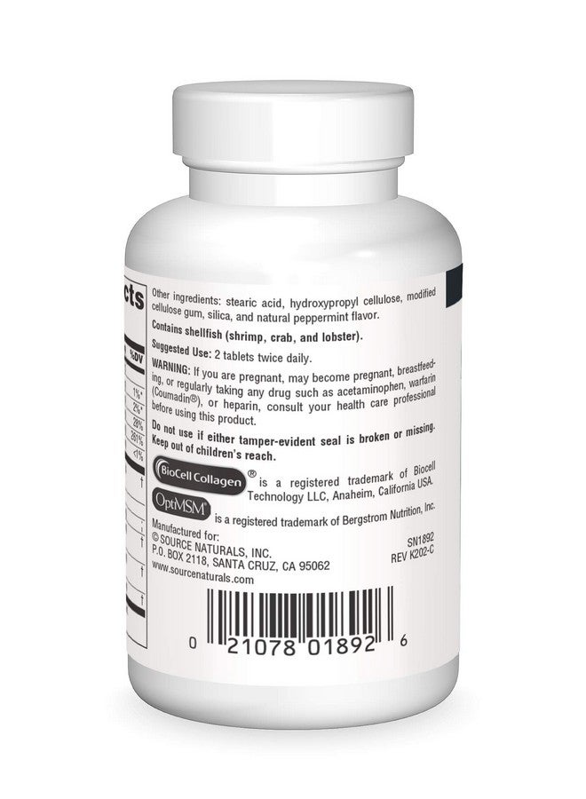 Source Naturals Hyaluronic Joint Complex With Glucosamine Chondroitin & Msm Extra Strength 30 Tablets - Image 3