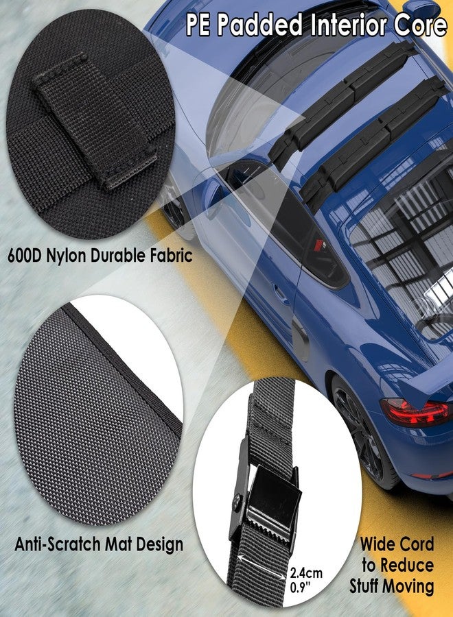 Socpuro Soft Roof Rack Pads for Kayak Surfboard SUP Canoe, Universal Car Roof Rack System with Tie Down Straps - Image 3