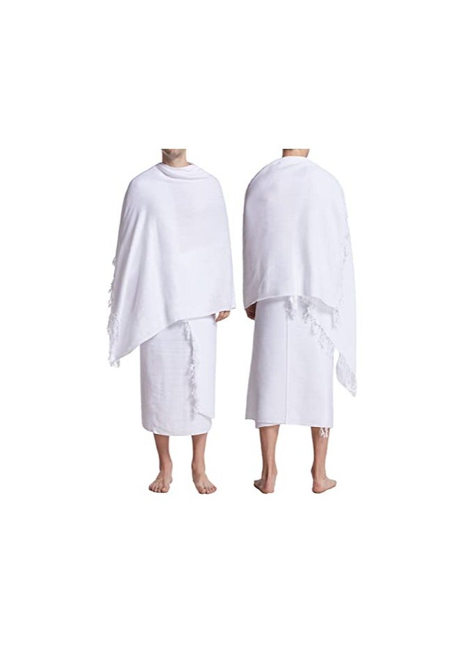 MYK - Ihram with Belt and BLUE waist bag for Men for Hajj and Umrah - Image 1