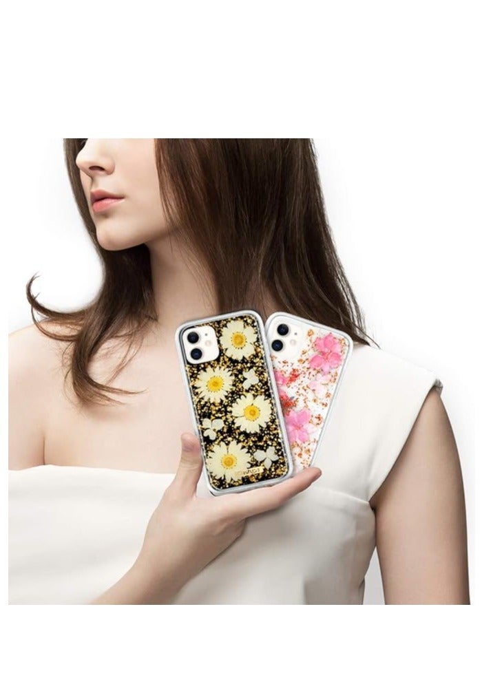 IAF X-fitted iPhone 11 Case, iPhone 11 Glitter Clear Bumper Case Dried Flower Case Bling Case Girly Protective Slim cover Compatible with iPhone 11 6.1", RED  - Image 2