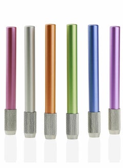 Y&D Aluminum Pencil Lengthener, Assorted Colors Extender Holder for Colored Pencils in Regular Size, School Art Writing (6 Pcs)  - Image 2
