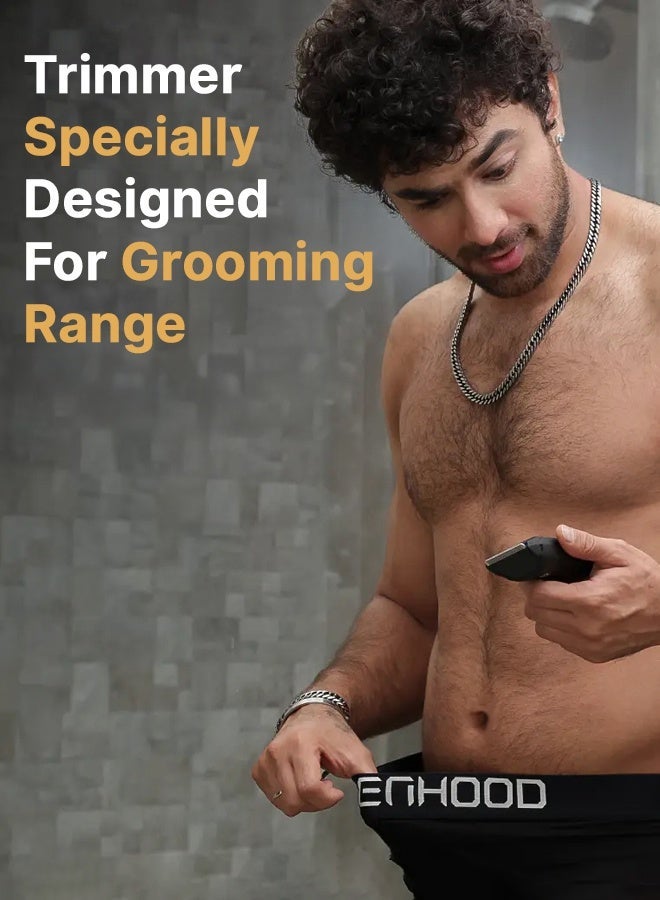 MENHOOD Waterproof Cordless Grooming Trimmer 1.0 & Intimate Wash for Men 150ML | Complete Male Grooming Kit | Full Body & Beard Trimmer with 150 Min Runtime | Rechargeable Electric Groomer & Shaver | Tea Tree & Neem Oil Foaming Wash | Anti-Fungal, pH Balanced, Skin Brightening & Long-Lasting Freshness - Image 5