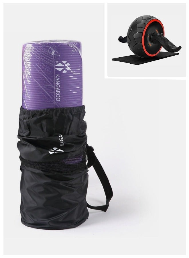 كانجرو مجموعة فرشة التمارين سمك 15 ملي بنفسجي مع عجلة البوش اب المطورة