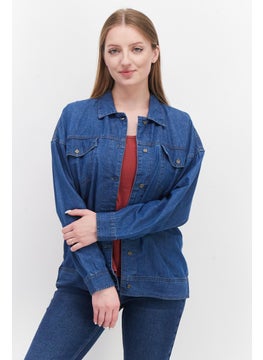 Looney Tunes Women Graphic Print Denim Jacket, Blue  - Image 1