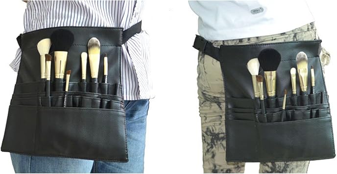 SteelFever 22 Pockets Artist Professional Makeup Brush Bag Pouch Strap Belt Apron Tool Cosmetic Brush Case Bag - Image 2