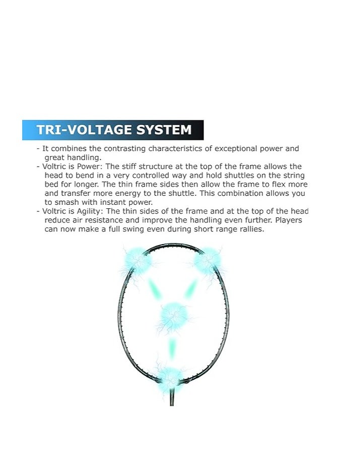 Voltric Z Force II Tri - voltage System Graphite Strung Badminton Racket