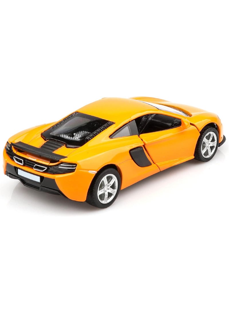 HALAMODO 1:36 Alloy Sports Car Model , Pull-Back Toy With Opening Doors , Collector's Decor , Model Car for Kids Boy Girl Gift Orange ,13cm*5.2 cm*3.5 cm - Image 5