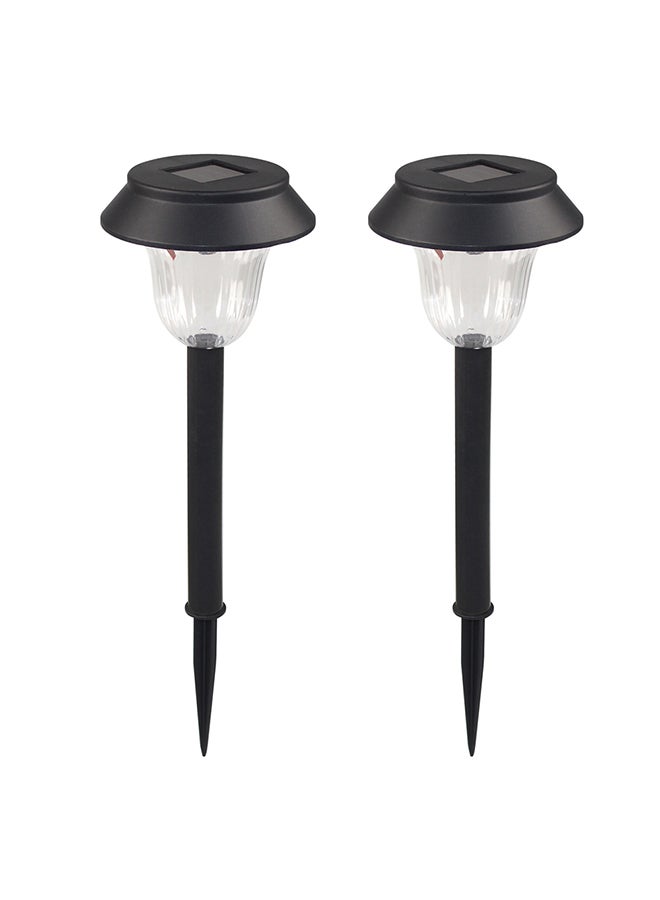 NIBEMINENT 2-Piece Garden Decoration Landscape Lamp Set Black/Clear - Image 1