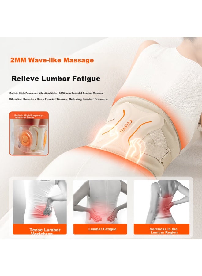 Keepfit W15s Waist Massager, Back Heating Pad For Spine, Moxibustion Device For Herniated Discs, Pain Relief Aid, Posture Corrector, Abdominal Therapy Device For Women's Health, Birthday Gift - Image 2