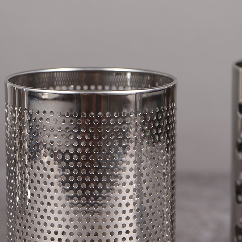 Stainless Steel Chopsticks Holder Chopsticks Cage Suction Tube Holder Household Restaurant Restaurant Drain Chopsticks Basket Round Storage Box With Seat - Image 4