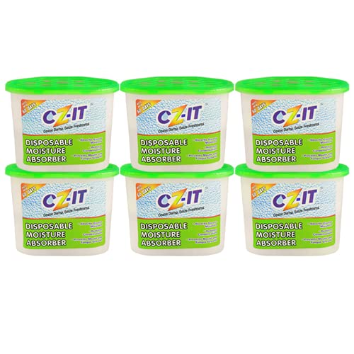 CZ-IT Disposable Moisture Absorber Dehumidifier, Green, 1800 g, Pack of 6 - Image 1