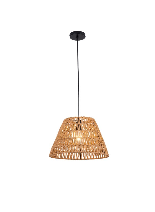 Best Power Stylish Rustic Pendant Light – Handwoven Hanging Ceiling Lamp 6186, Adjustable Height, E27 Base, Cozy & Modern Look (Bulb Not Included)  - Image 5