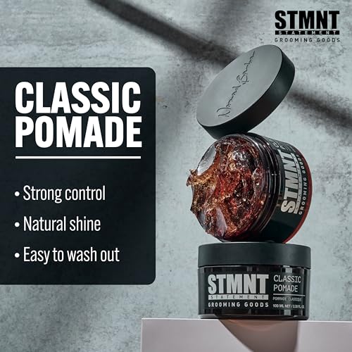 STMNT Grooming Goods Classic Pomade, 3.38 oz | Natural Shine | Strong Control | Easy to Wash Out - Image 2