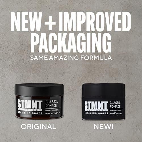 STMNT Grooming Goods Classic Pomade, 3.38 oz | Natural Shine | Strong Control | Easy to Wash Out - Image 3