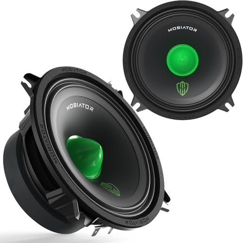 mobiator Midrange Loudspeakers MB-M504 500W Max, 4 Ohms High Efficiency Car Audio Door Speakers for Car or Truck Stereo Sound System-Black (2 Speakers) (MB-M504) - Image 1
