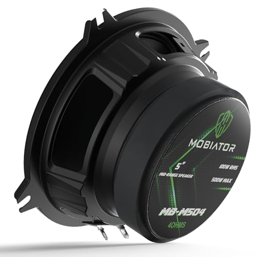 mobiator Midrange Loudspeakers MB-M504 500W Max, 4 Ohms High Efficiency Car Audio Door Speakers for Car or Truck Stereo Sound System-Black (2 Speakers) (MB-M504) - Image 5