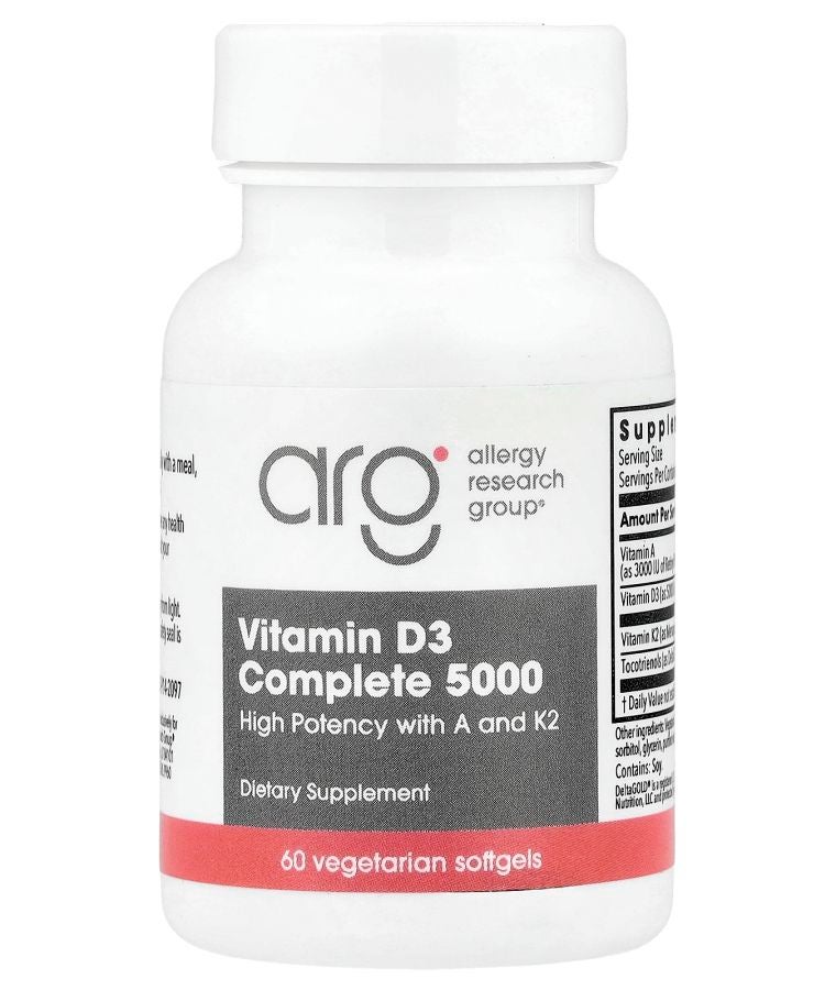 Allergy Research Group Vitamin D3 Complete 5000 60 Vegetarian Softgels