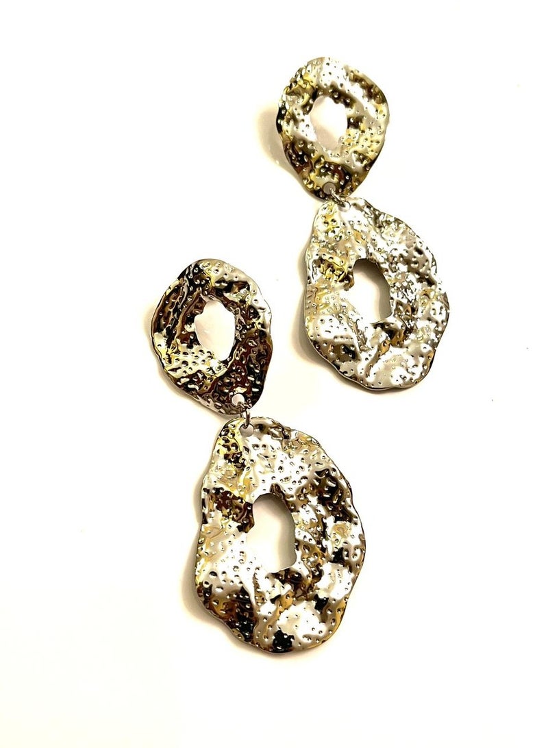 Trio Earrings Hammered Earrings - Image 2