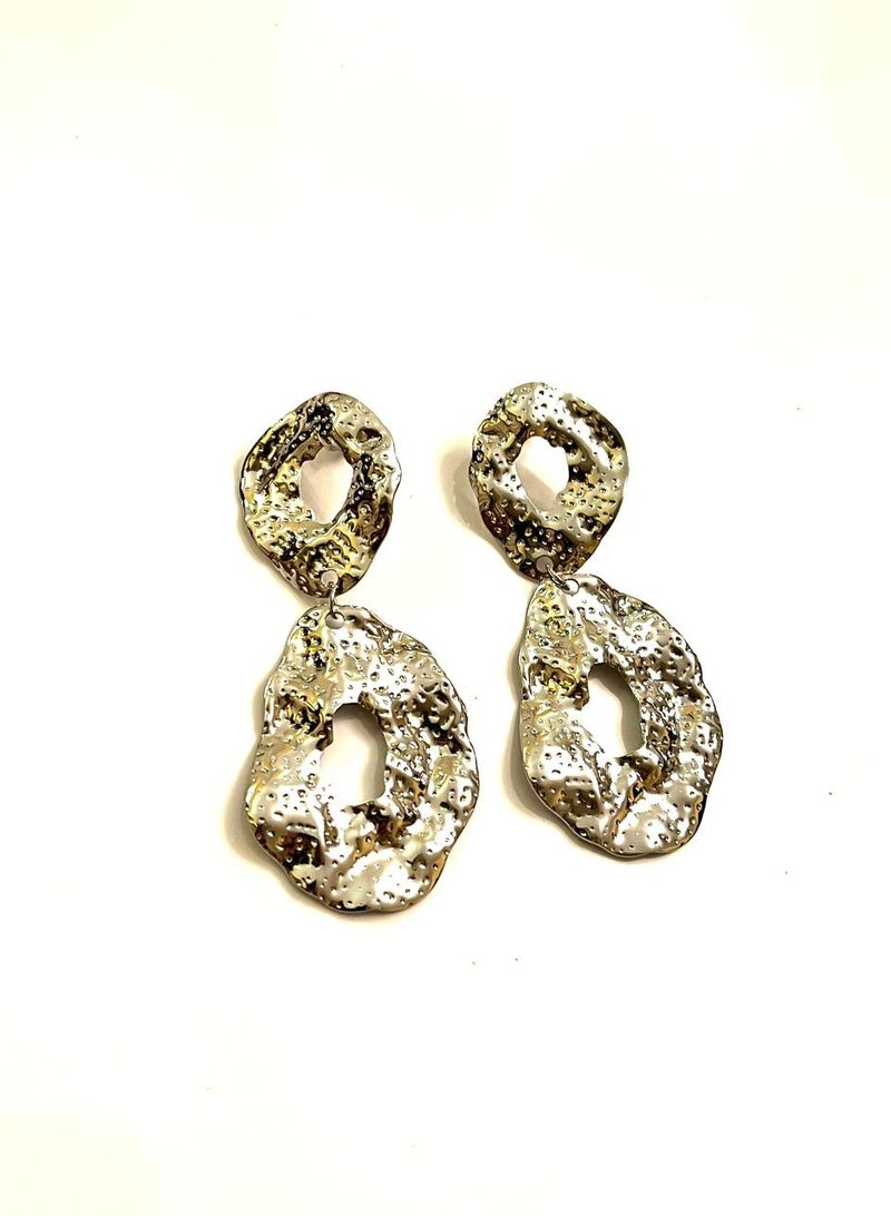 Trio Earrings Hammered Earrings - Image 3