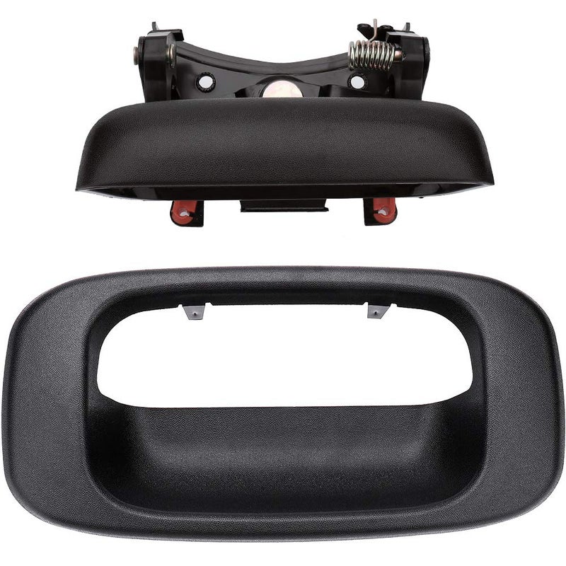 IRONTEK Tailgate Handle Latch and Bezel Trim fit for Chevrolet 1999-2006 Silverado 1500, for GMC 1999-2004 Sierra 2500 Pickup Truck 15997911 15228539 - Image 1