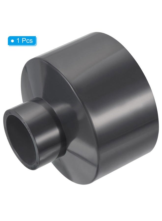 PATIKIL موصل أنبوب تقليل PVC 3.5x1.6 بوصة، محول موصل مستقيم، رمادي - Image 3