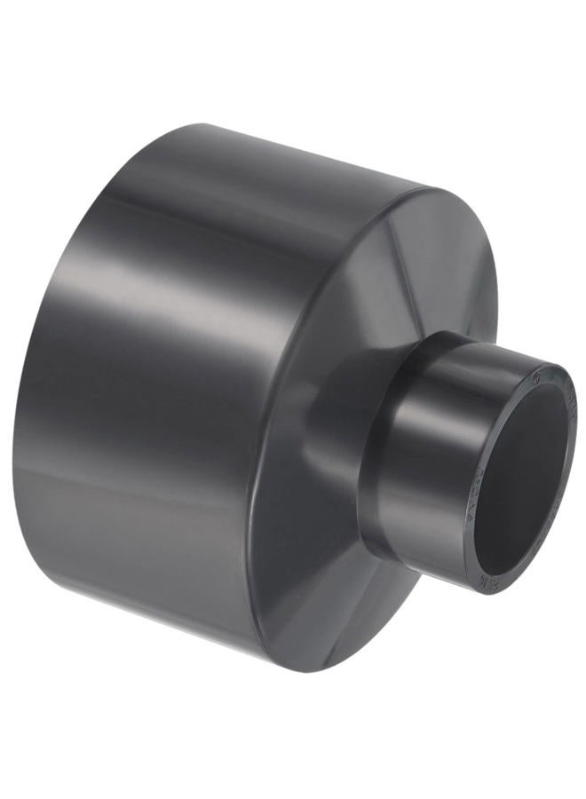 PATIKIL موصل أنبوب تقليل PVC 3.5x1.6 بوصة، محول موصل مستقيم، رمادي - Image 1