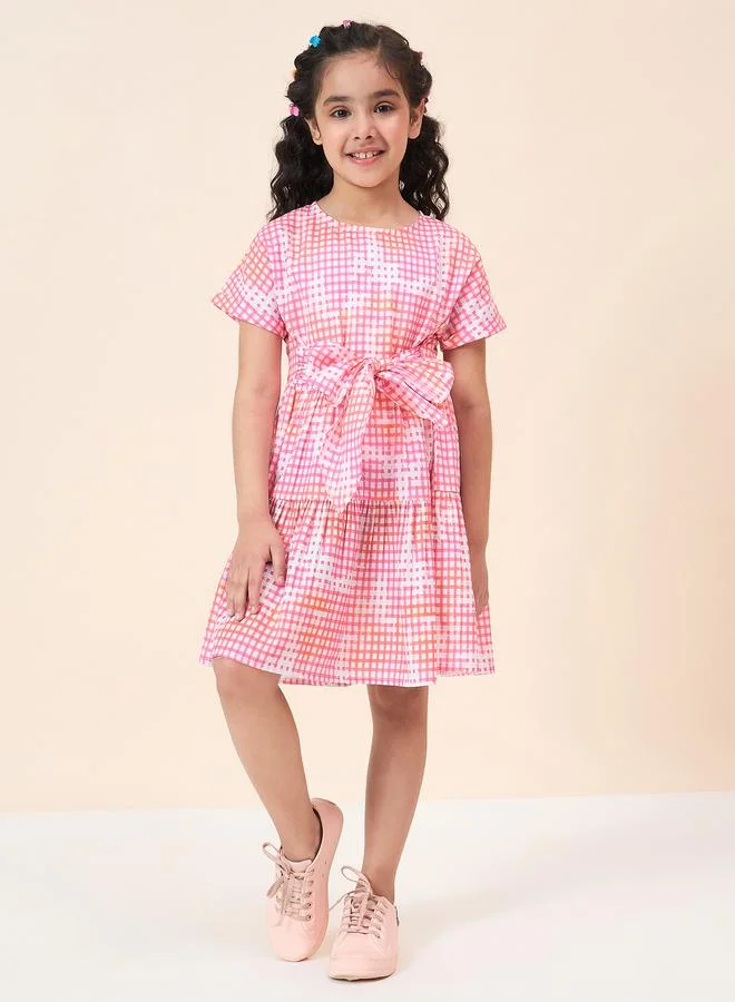 ستايلو بج Stylo Bug All Over Print Tie Front Dress