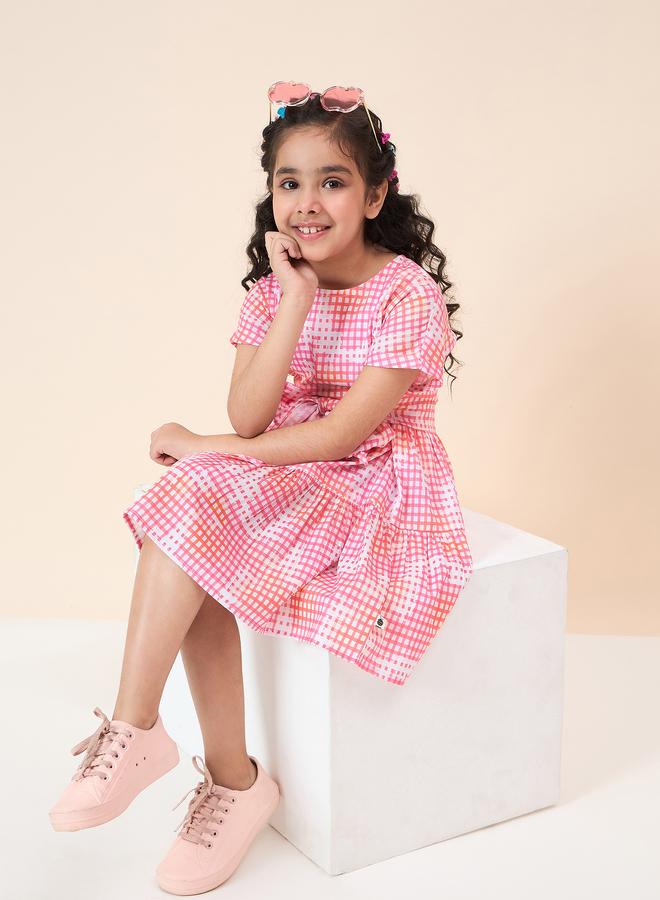 ستايلو بج فستان ستايلو بيج بطبعات متكاملة وربطة أمامية - Image 5