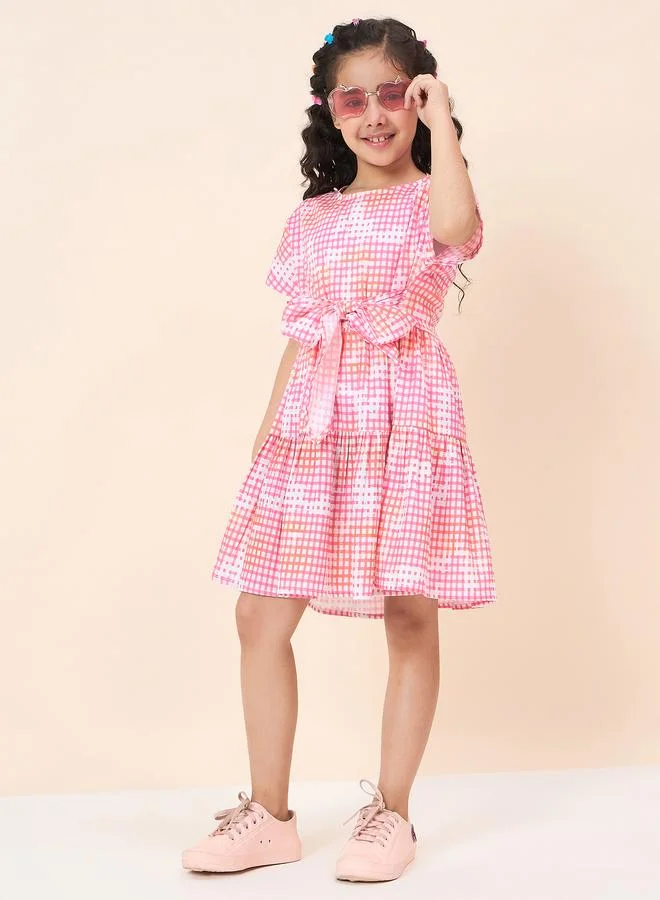 ستايلو بج Stylo Bug All Over Print Tie Front Dress
