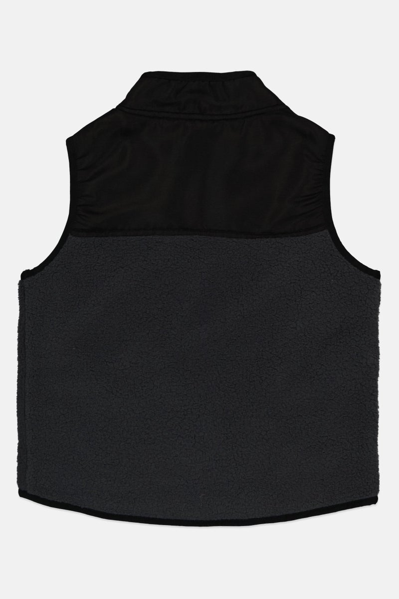 Hawk Kids Boy 3 Pieces Crew Neck Long Sleeve T-Shirt And Vest And Sweatpants Set, Multicolor - Image 2